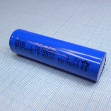 LIR18650 2600MAH, Li, Ion аккумулятор типоразмера 18650, 3.7В, 2.6Ач, стандартная форма, -20...60 °C