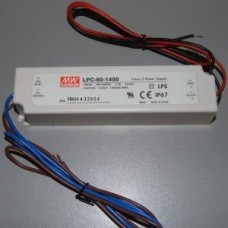 LPC-60-1400, AC-DC, 58.8Вт, стабилизация тока, IP67, вход 90…264В AC, выход 1400мА/9…42В, изоляция 3000В AC, в кожухе 162х42х30мм, -30…+70°С