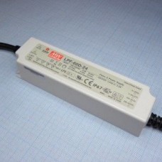 LPF-60D-24, AC/DC LED CC, 60Вт, вход 90…305В AC, 47…63Гц /127…431В DC, выход 14.4…24В/2.4A, ККМ, изоляция 3750В AC, в кожухе 162.5х43х32мм, -40…+80°С, IP67, димминг