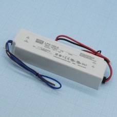 LPV-100-5, AC-DC, 60Вт, IP67, вход 90…264В AC, 47…63Гц /120…370В DC выход 5В/12A, изоляция 3000В AC, в кожухе 190х52х37мм, -25…+70°С