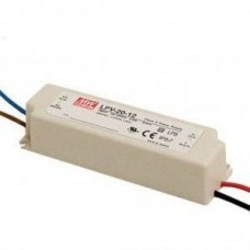 LPV-20-12, AC-DC, 20Вт, IP67, вход 90…264В AC, выход 12В/1.67A, изоляция 3000В AC, в кожухе 118х35х26мм, -30…+70°С