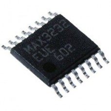 MAX3232EUE+, RS-232 трансивер 120кБит/сек  Uпит=+3...+5.5V  0.3mA  2Dr/2Re  -40...+85C