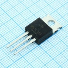 MBR10100CT, Диод Шоттки х2 100V 2x5А  0.75V общ. катод