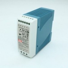 MDR-40-12, Преобразователь AC-DC на DIN-рейку  40Вт, выход 12В/3,33A, рег. вых 12…15В, вход 85…264V AC, 47…63Гц /120…370В DC, изоляция 3000В AC, в кожухе  40х90х100мм, -20…+70°С