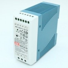 MDR-60-48, Преобразователь AC-DC на DIN-рейку  60Вт, выход 48В/0…1,25A, рег. вых 48…56В, вход 85…264V AC, 47…63Гц /120…370В DC, изоляция 3000В AC, в кожухе  40х90х100мм, -20…+70°С