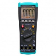 Мультиметр EM-615, Универсальный цифровой мультиметр, с защитой от пыли и брызг, автоматический выбор диапазона, измерение ёмкости, частоты, температуры, тест цепей и диодов