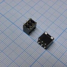 PBD-06 (2X03) smd, Гнездо на плату 2.54мм