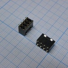 PBD-08 (2X04) smd, Гнездо на плату 2.54мм