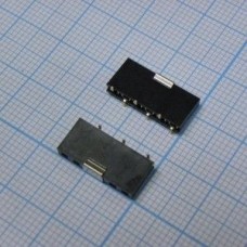 PBS-06 smd, гнездо на плату SMD (шаг 2.54 мм) 6 контактов