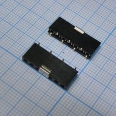 PBS-07 smd, гнездо на плату SMD (шаг 2.54 мм) 7 контактов