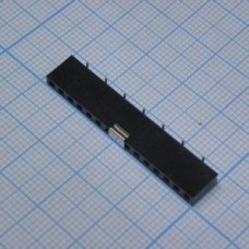 PBS-15 smd, гнездо на плату SMD (шаг 2.54 мм) 15 контактов