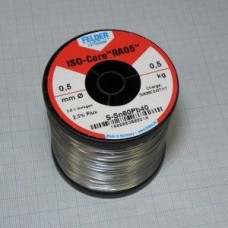 Припой Sn60Pb40 RA05  0.5мм 500гр, флюс 2.5% флюс RA05 низкогалог. каниф.