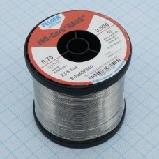 Припой Sn60Pb40 RA05  0.75мм 500гр, флюс 2.5% флюс RA05 низкогалог. каниф.