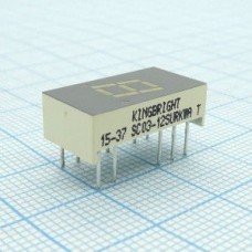 SC03-12SURKWA, 1 разрядный индикатор 7,62мм/красный/630нм/31-67мкд/ОК