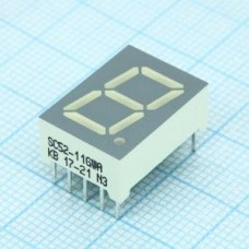 SC52-11GWA, 1 разрядный индикатор 13,2мм/зеленый/568нм/3-10.5мкд/ОК
