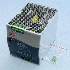 SDR-960-24, Преобразователь AC-DC на DIN-рейку  960Вт, ККМ, выход 24В/40A, рег. вых 24...28В, вход 180…264В AC, 47…63Гц/254...370В DC, изоляция 3000В AC, в кожухе  110х125.2х150мм, -30…+70°С