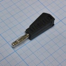 Щуп  (1321B)  черный, Щуп однополюсный BANANA PLUG чёрный