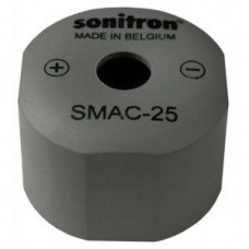 SMAC-25-P15, Пьезоизлучатель 5-16V, 3350Hz, 9.7mA, 93.5dB, -40+85C, 25mm, тон-непрерывный