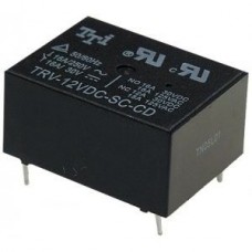 TRV-12VDC-SC-CD, Катушка: 12 В 0,45 Вт 320 Ом Контакты: 1 переключающий 16 А 250 В перем. Материал: AgSnIn Габариты 22,3х16,5х11,2 мм