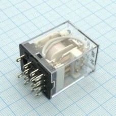 TRY-24VDC-S-4CL-R, реле силовое 24VDC, 5А, 4переключения / 28х21.5х35.5мм