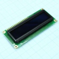 WEH001602ALPP5N00001, OLED символьный 16х2 (1602A), желтый, 8-битный паралл. интерфейс/опц. SPI, VDD = 5В, -40...+80С