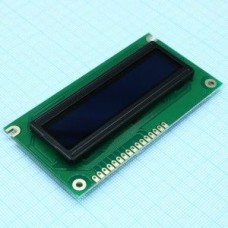 WEH001602EGPP5N00000, OLED символьный 16х2 (1602E), зеленый, 8-битный паралл. интерфейс, VDD =5В, -40...+80С